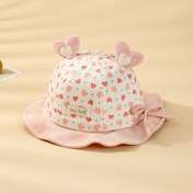 Resim Bebek Kız Çocukları İçin Kalp Süslemeli Balıkçı Şapkaları, Polyester Hafif Örgü, Elde Yıkanabilir - 0-3 Yaş İçin Günlük Günlük Giyim, Şükran Günü Etkinliği - 1 Paket 