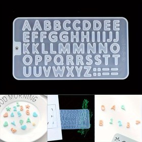Resim Silikon Alfabesi Reçine Döküm Kalıpları, Dikdörtgen Harf Epoxy Kalıpları, DIY Zanaat Kolye Yapımı için Dayanıklı Non-Stick PendentCrafting Aksesuarları 