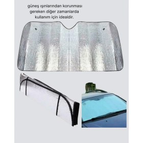 Resim Erbar Araba Güneşliği Alüminyum Yansıtıcı Yüzeyle Etkili Isı Koruması - M798R775-K19798 