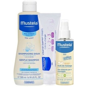 Resim Mustela Günlük Set | Şampuan - Masaj Yağı - Pişik Kremi 
