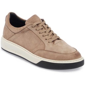 Resim Tergan Vizon Hakiki Nubuk Deri Erkek Sneaker - E24S1AY57046-A65 
