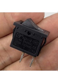 Resim Ic-124 Mini Işıksız Yaylı Anahtar 2p Off-mom Siyah 