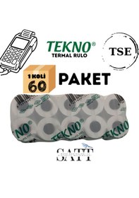 Resim Tekno Rulo Yazarkasa Pos Rulosu 56x14 Mm 60 Paket 600'li Rulo 