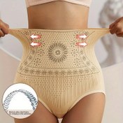 Resim Kadınların Yüksek Bel Vücut Şekillendirici Külotları - Kalçeyi Dikleştirir, Karın Kontrolü, Çiçek ve Geometrik Desenli Nefes Alabilen İç Çamaşırı, Büyük Beden, Esnek Kumaş, Duruş Düzeltme Giyimi, Duruş Düzeltme İç Çamaşırı | Çiçek Desenli İç Çamaşırı | Örgü Yapı, Büyük Beden İç Çamaşırı 