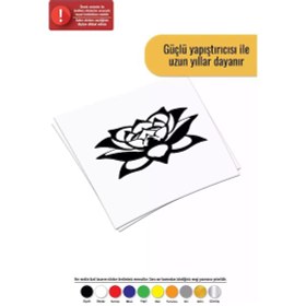 Resim Lotus Çiçeği - Araç, Oto, Laptop, Duvar Uyumlu Sticker 10 7 Cm 
