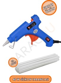Resim garaccu Kaliteli Anahtar Korumalı 40W Kalın Sıcak Silikon Tabancası + 10 Adet Kalın Mum Silikon Çubuk 