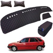 Resim Fiat Tipo Kolçak + Boyunluk + Göğüs Halısı Siyah-Kırmızı (503402621) 