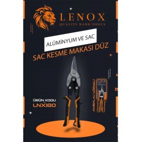Resim Lenox Aliminyum Sac Kesme Makası Krom Vanadium Bıçak Ağzı 