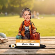 Resim Gezmeyi Seven Anne Karikatürlü Biblo 