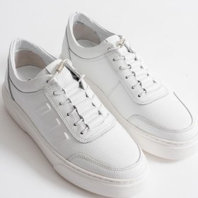 Resim Mubiano Eryon Erkek Beyaz Hakiki Deri Casual Sneaker Lastik Detaylı Ayakkabı 