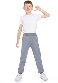 Resim My Hanne Beli Lastikli Erkek Bebek Jogger Eşofman Altı 50707-2 