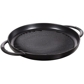 Resim STAUB 405115210 Döküm Izgara/çıft Kulp Sıyah 30 Cm 