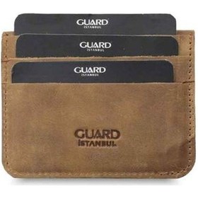 Resim Guard Taba Crazy Patlı Kartlık Hakiki Deri Erkek / Kadın P5227 Taba 