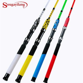 Resim Sougayilang Süper Güçlü Ultra Sert Dayanıklı Olta, 1.5M-2.4M Kombine Fiberglas Olta Düz Saplı Tatlı ve Tuzlu Su Balıkçılığı İçin, Karışık Renk, Orta Hızlı Eylem, 70-100cm, Tekne Balıkçılığı Olta, Tatlı ve Tuzlu Su İçin Uygun Tekne Balıkçılığı Olta 