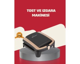 Resim Epilons Tost Makinesi Yapışmaz Plaka 1500 Watt Güçlü Performans 