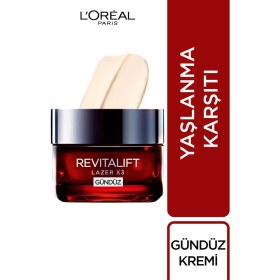 Resim L'Oréal Paris Revitalift Lazer X3 Yoğun Yaşlanma Karşıtı Gündüz Bakım Kremi 