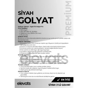 Resim Elevats Premium Siyah 3’lü Papatya Golyat Priz | Çoklu Priz | 3'lü Priz | Priz Çoğaltıcı 
