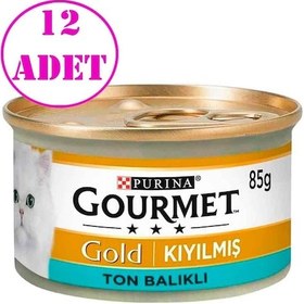 Resim Gourmet Gold Kıyılmış Ton Balıklı Kedi Konservesi 85 Gr 12 Ad 