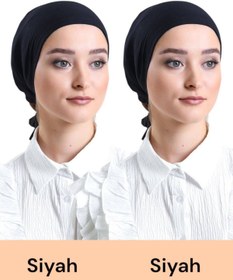 Resim İSTANBULSTYLEMODA 2 ADET Düz Dikişsiz Penye Bone 