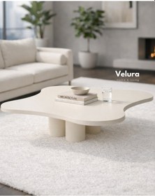 Resim Kelebek Orta Sehpa - Krem Krem 