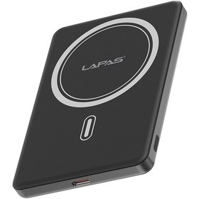 Resim Lapas Lp-pw003 Ultra İnce Hızlı Şarj Özellikli Wireless Powerbank 5000mah 15w Gri 