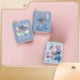 Resim Kadınlar için 1 Adet Disney Stitch Mini Fermuarlı Cüzdan - Sevimli Karikatür Baskılı Kompakt Kartlık, Dayanıklı Sentetik Malzeme & Güvenli Kapama, Günlük İhtiyaçlar ve Disney Hayranları İçin Mükemmel, Eğlenceli Tasarım | Pürüzsüz Dokusu 