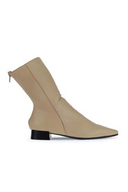 Resim Bueno Shoes Bej Deri Kadın Topuklu Bot 01wr3011 
