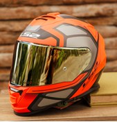 Resim LS2 Storm 2 Faster Mat Kırmızı Tıtanıum Kask 