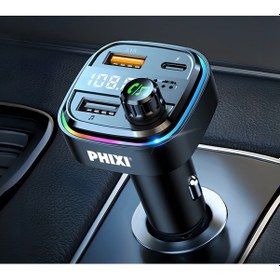Resim Phixi Fm25 Araç Fm Transmitter Bluetooth 5.3 + Pd & Usb-a Hızlı Şarj 