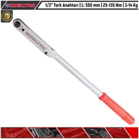 Resim İzeltaş 1/2” Tork Anahtarı | L: 550 mm | 25-135 Nm | 3-14 Kg 