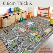 Resim 1 adet 800g/m² Araba Oyun Matı - 0.6cm Kalınlığında Kaymaz Yol Matı, Yatak Odası/Oyun Odası için Uygun (Şehir Haritası Tasarımı, Makinede Yıkanabilir, Eğitici Trafik Öğrenimi, Büyük Boy, Çocuk Odası/Oyun Odası/Cadılar Bayramı/Sonbahar Dekorasyonu, Şükran Günü/Noel/Doğum Günü Hediyesi) 