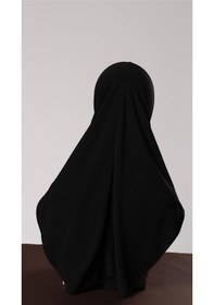 Resim Hürrem Bone Siyah Pratik Hazır Geçmeli Genç Tesettür Bone Sandy Kumaş Düz Hijab 2312 01 Siyah 