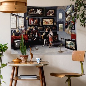 Resim Interior of the Salon of the Archduchess Isabella of Austria; 1621 Duvar Örtüsü - 160 cm x 220 cm 