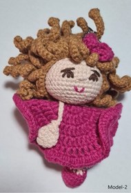 Resim Wanderlust Sevimli Oyun Arkadaşı Anahtarlık Amigurumi Organik Oyuncak 9cm 