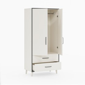 Resim Chancolye Era Elbise Dolabı 2 Kapaklı 2 Çekmeceli 