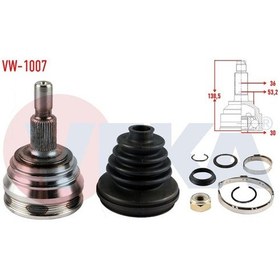 Resim Veka-vw-1007 - Aks Kafası Sol-sag On Dıs Volkswagen Golf Iv 1j 