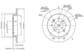 Resim FREN DISK ARKA DUZ 239-4 HONDA JAZZ CITY 09 - 12(ADET FİYATIDIR) 