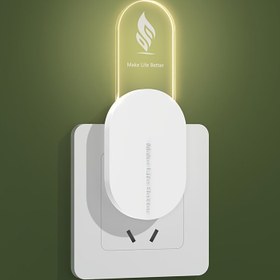 Resim 1 adet USB ile Çalışan Ses Dalga Teknolojili Sivrisinek Kovucu Gece Lambası Hareket Sensörü - Yumuşak Parıltı, Ev için Böcek ve Fare Kovucu, Sıcak Beyaz Işıklı Modern Tasarım, Temel Yazlık Ev Aleti 