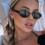 Resim Retro Oval Küçük Çerçeve Moda Gözlük - Kadın ve Erkekler için Dekoratif Lensli, Sokak Stili, Günlük Kullanım, Parti & Tatil Hediyesi, Şık Aksesuar, Trendy Gözlük, Zarif Tasarım, Yüksek Kaliteli Lensler 