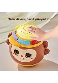 Resim Hacı Yatmaz Maymun Bebek Oyuncağı - Müzikli Işıklı, Yıldızlı Gökyüzü Projeksiyonlu Uyku Arkadaşı 