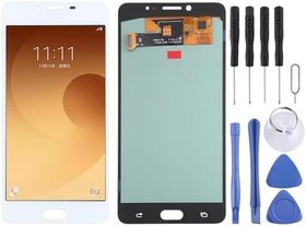 Resim Samsung C9 Pro Uyumlu Lcd Ekran Dokunmatik Tam Boyutlu Oled Beyaz 