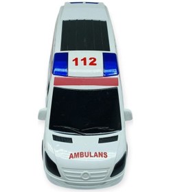 Resim Ambulans Sesli Işıklı Pilli Yerde Gezen - 89-2689b Çok Renkli 