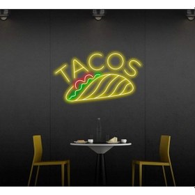Resim Twins Led Tacos Yazılı Ve Şekilli Neon Tabela Gün Işığı Model:model:65273366 