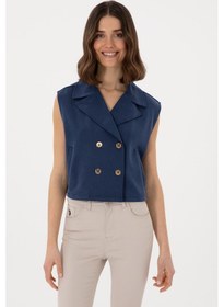 Resim U.S. Polo Assn. Kadın Lacivert Örme Yelek 50300764-VR033 