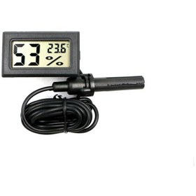 Resim Hobi Mekatronik Dijital Ekran Sıcaklık Ve Nem Ölçer - Termometre Higrometre Kuluçka 