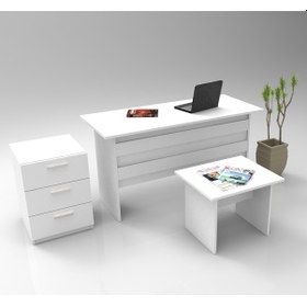 Resim Yurudesign Vario ABC Ofis Büro Masa Takımı Beyaz 