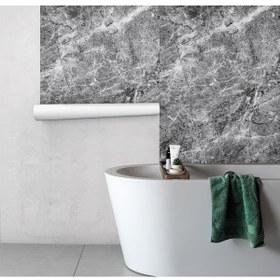 Resim Walldeco Suya Dayanıklı Mutfak Tezgah Banyo Zemin Mermer Fayans Masa Dolap Yapışkanlı Folyo Kaplama 