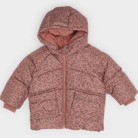 Resim Defacto Kız Bebek Rüzgar Geçirmez Su İtici Kapüşonlu Desenli Fermuarlı Şişme Mont E7960a525aupn429 Pembe 