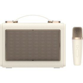 Resim Havit SK823BT Mikrofonlu Bluetooth Hoparlör – Retro Tasarım, Kablosuz BT V5.3 Karaoke 