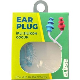 Resim Elipse Kulak Tıkacı İpli Silikon Çocuk 